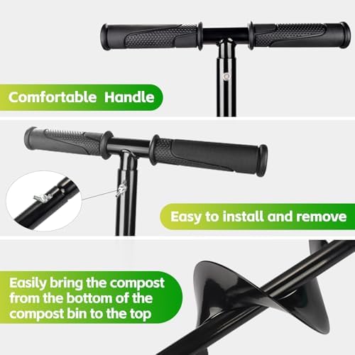 Compost Aerator Tool Turner and Mixing Tool for Outdoor Compost Tumbler Bins Bags, Composting Accessories - Image 3