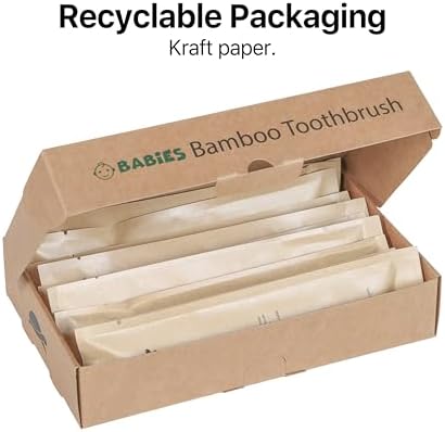 Sea Turtle Plant-Based Bristles, Ultra-Soft Bamboo Toothbrushes, Individually Sealed for Babies (10 Pack) - Image 5