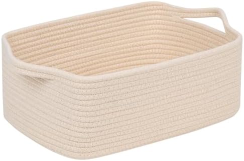 CubesLand Cute and Durable Small Cotton Rope Basket for Organizing by CubesLand