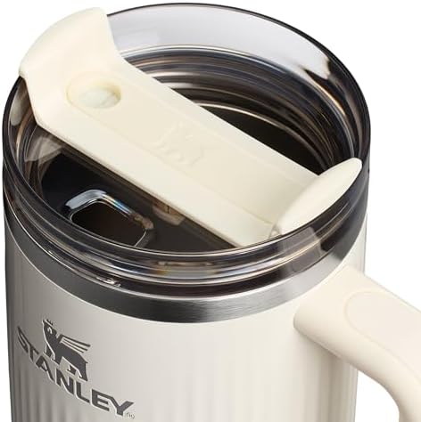 STANLEY Quencher H2.0 Tumbler with Handle and Straw 40 oz | Flowstate 3-Position Lid | Cup Holder Compatible for Travel | Insulated Stainless Steel Cup | BPA-Free | Fluted Cream Gloss - Image 2