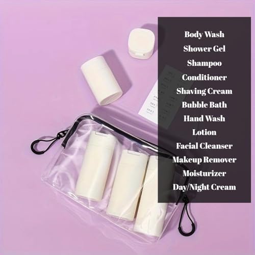 5pcs Travel Cream Dispenser Bottles Set Travel Bottles Toiletry Containers Set, TSA Approved, Travel Essentials - Image 4