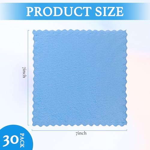 30 Pack Makeup Remover Cloths 7x7 Inch Reusable Facial Washcloths - Image 3