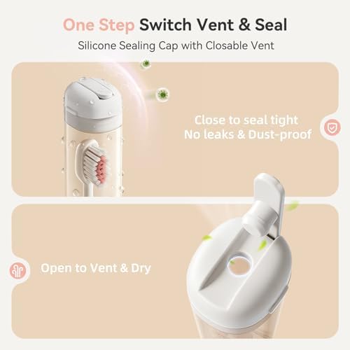 MOPMS Toothbrush Travel Case 3PK, Leak-proof Clear Holder - Image 5