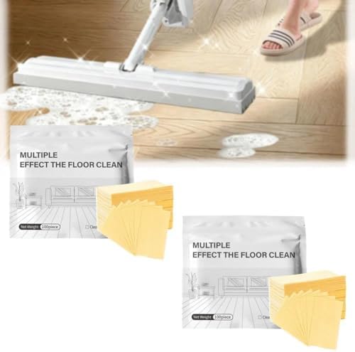 100/150/200/300pcs Floor Cleaning Tablets, Multi-Surface Floor Cleaning Tablets, Concentrated Cleaner Multiple Effect the Floors Clean for Tile,Hardwood (Yellow-200pcs) by Unknown