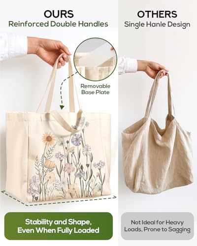 Miss Adola Cute Extra Large Canvas Grocery Tote Bag - Image 4