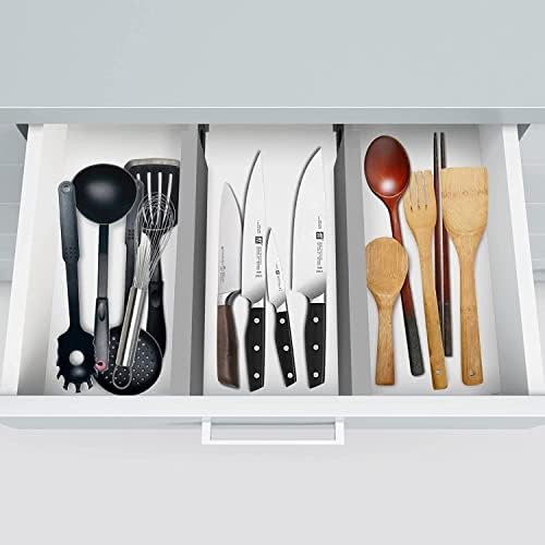 Bambüsi Bamboo Drawer Dividers 6 Pack - Deep Drawer Organizer, Adjustable 16 to 22 Inch Expandable Dividers, 2.6 Inch High Wood Separators for Kitchen, Clothes, Bedroom, Bathroom, Office - Grey - Image 7