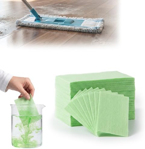 120-Pack Multi-Surface Floor Cleaning Tablets, Multiple Effect the Floors Clean, Water Soluble Floor Cleaner Sheets for Mopping Hardwood, Floors, Wall Tiles, Glass (Green(120 Piece)) by xieJY