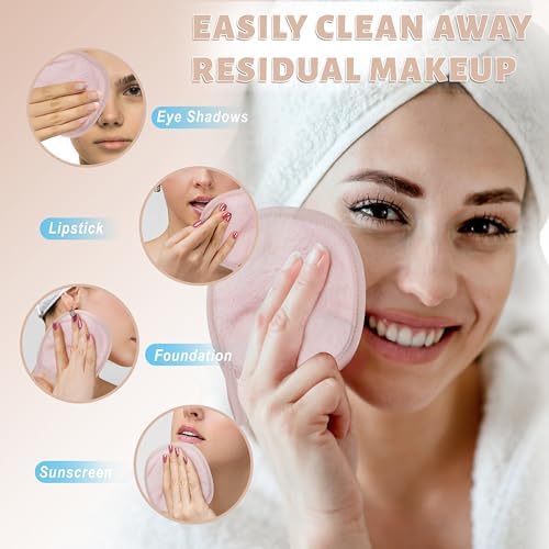 15 Pcs Reusable Makeup Remover Cloths, 5"x5", Multicolor - Image 4