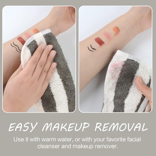 SINLAND Microfiber Facial Cloths Fast Drying Washcloth 8inch x 8inch Absorbent Face Wash Cloth Soft Makeup Remover Cloths - Image 5
