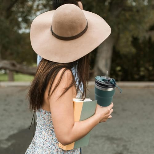 SPLMIFA Travel Coffee Mugs Leak-Proof, Reusable Coffee Cups with Lids, Stainless Steel Vacuum Insulated Coffee Tumblers, Thermal Insulation Cups for Men and Women Hot & Cold Drinks(4th-Green, 16OZ) - Image 6