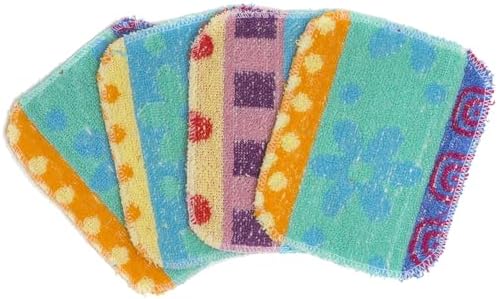Reusable Dish Scrubbers (4 Pack) – Odor-Free Sponge Alternative, Non-Scratch Kitchen Scrubber for Dishes, Pots & Pans – Long-Lasting, Eco-Friendly Cleaning Pads by PaperlessKitchen