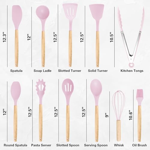 19 PCS Pink Kitchen Cooking Utensils Set Kitchen Tools Set - Image 2