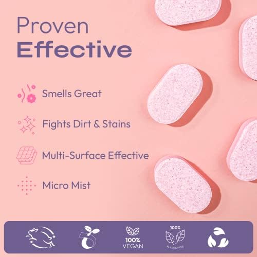 FOMIN Bathroom Cleaner Refill Tablets (12 Pack) - Magnolia Grapefruit - Image 5