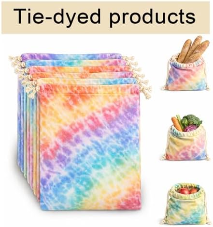 OKBA 8 Pack Cotton Muslin Drawstring Bags 14x17 Inch, Reusable Cloth Bags for DIY Tie-Dye Projects, Grocery & Produce, Shoes, Potatoes and Onions, Eco-Friendly & Washable - Image 3