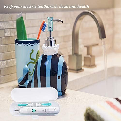 2 Pcs Electric Toothbrush Travel Case, Portable Toothbrush Holder for Oral-B Pro and Other Electric Toothbrush Set by Hovesty (Blue&White) - Image 4