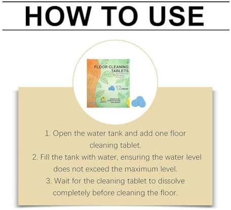 12PCS Floor Cleaning Tablets - Multi-Surface Hard Floor Cleaner for Tile Vinyl Laminate & Stone,Multi-Effect Floor Clean Tablets for Mopping,Compatible with Robot Mops & Wet Dry Vacuums, Pet Friendly - Image 7