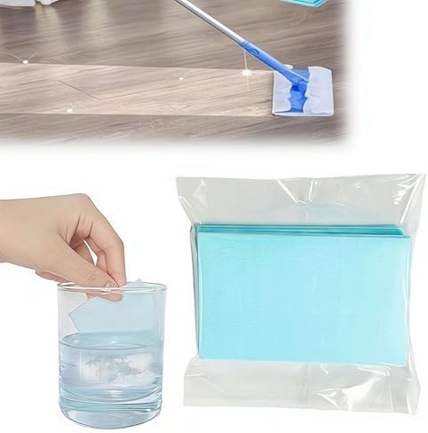 30Pcs Multi-Surface Floor Cleaning Tablets, Water Soluble Floor Cleaner for Mopping, Multiple Effect Cleaning Sheets for Hardwood, Laminate Floors, Wall Tiles, Glass, Purple by Unknown