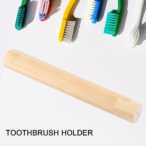Bamboo Toothbrush Holder, 21×2.8cm Toothbrush Covers, Toothbrushs Holders Travel, Portable, for Traveling, Teeth, - Image 6