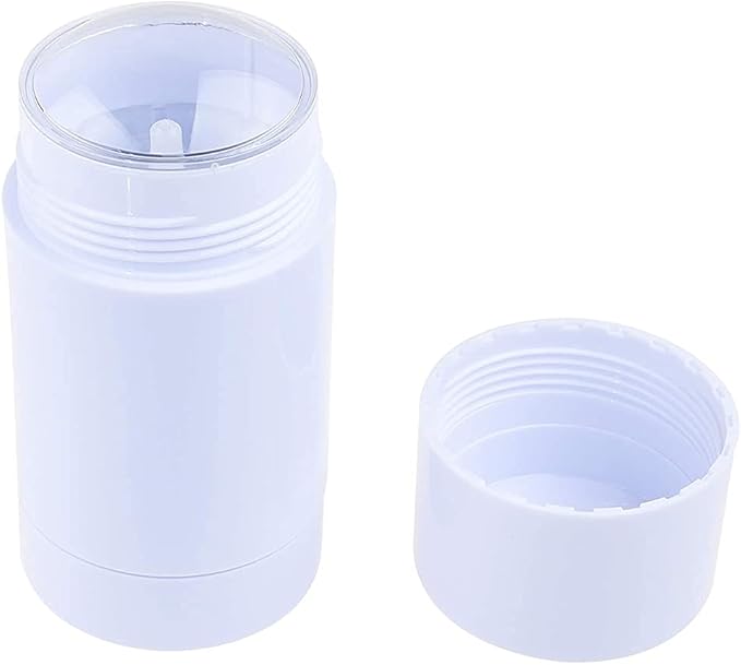 Cosmetic Case, 10 Pcs 50ml Empty Deodorant Containers, Twist Up Round Filling Stick, DIY Chapstick Lipstick Tube Refillable, White