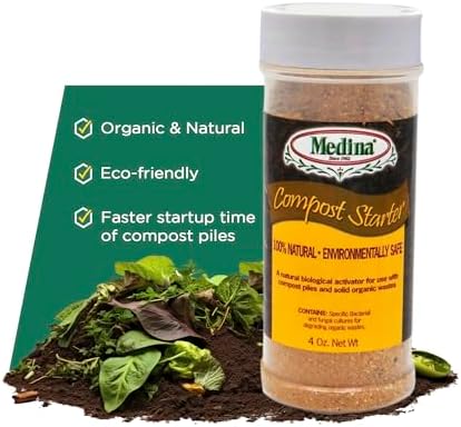 Compost Starter 4 Oz. Treat up to 1,000 Lbs of Compost by Medina