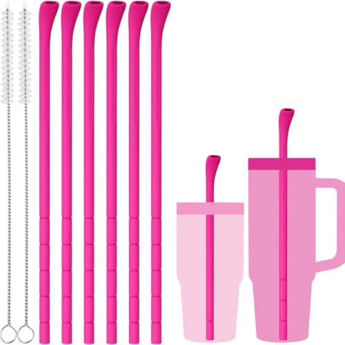 NiHome 6PCS Silicone Anti-Wrinkle Straws Fit for Stanley 40oz 30oz Tumblers by NiHome