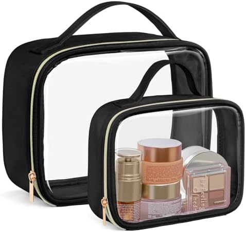 PACKISM Clear Makeup Bag Travel - Velvet Side TSA Approved Toiletry Bag by Packism