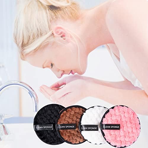 Reusable Soft Makeup Remover Pads for All Skin - 4 pack Microfiber Face Rounds Wipes Heavy Mascara Eye Shadow Facial Cleansing Puffs Foundation, Washable Removal Cloth, Chemical Free - Image 3