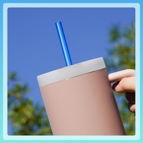 NiHome 12-Pack Plastic Reusable Straws Fit for Stanley 40 30 64 oz Tumbler - Image 2
