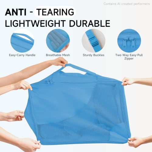 OlarHike 11 Set Packing Cubes for Travel,Gifts for Women Mom,Anti-Tearing Suitcase Organizer,with Over 1000 pcs Mesh Holes,Vacation Essentials & Accessories for Cruise Ship - Image 4