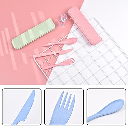 8 Sets Portable Cutlery Set,Reusable Travel Utensils with Case - Image 2