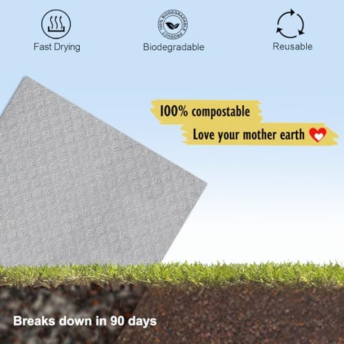 MoLKENE Swedish Dishcloths for Kitchen, 10 Pack Cellulose Sponge Cloths - Image 6