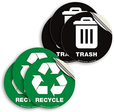 iSYFIX Recycle Sticker for Trash Can, 6 Pack, 5 inch by iSYFIXPremiumLetterNumberSigns