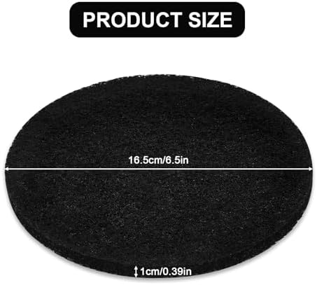 6Pcs 6.5 Inch Charcoal Filters for Kitchen Compost Bin, Replacement Activated Carbon Filters for Countertop Compost Pail Home Bucket Refill Sets, Round - Image 2