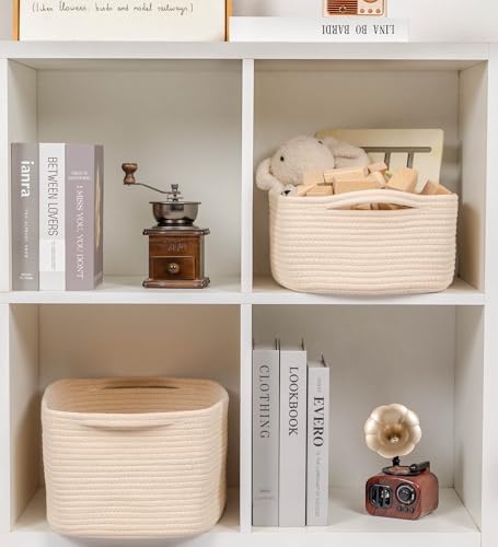 CubesLand Cute and Durable Small Cotton Rope Basket for Organizing - Image 5