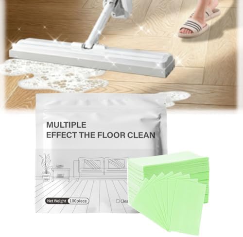 100/150/200/300pcs Floor Cleaning Tablets, Multi-Surface Floor Cleaning Tablets, Concentrated Cleaner Multiple Effect the Floors Clean for Tile,Hardwood (Green-30pcs) by Unknown
