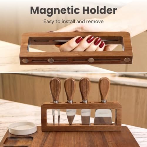 SMIRLY Charcuterie Board Set with Serving Accessories, Large Acacia - Image 3