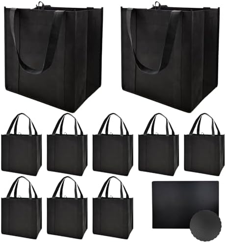 10 pack Reusable Grocery Bags,Thick Bottom-Shopping Bag for Groceries by HORYGReusableGroceryBags