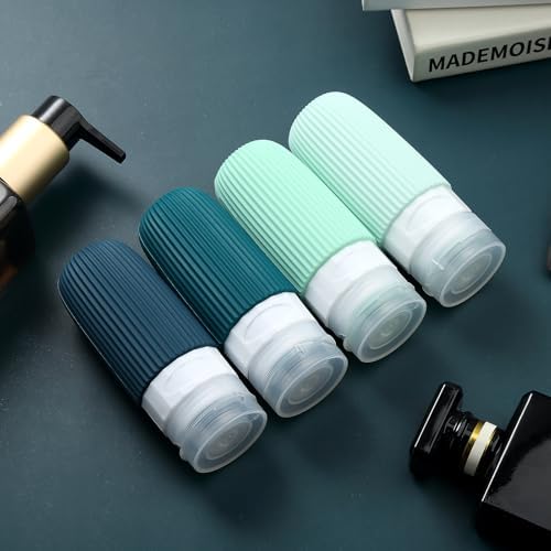 Mrsdry Travel Bottles for Toiletries, Tsa Approved 2oz Travel Bottles, BPA Free Leak Proof Travel Size Toiletry Containers, Refillable Travel Accessories with Toiletry Bag for Shampoo Liquid (4 Pack) - Image 6