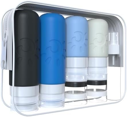 Zafit 18 Pack travel Bottles for Toiletries, TSA Approved Silicone Travel Containers Leak Proof Refillable Travel Accessories for Shampoo Conditioner Lotion Body Wash(Multicolored J) by ZAFIT