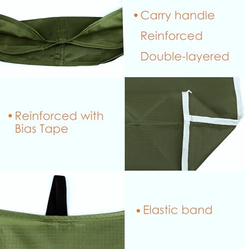 BeeGreen Dark Green Reusable Grocery Bags Bulk 10 Packs, Kitchen Reusable Shopping Bags 50LBS Large, Machine Washable Durable, Easily Foldable with a Storage Bag - Image 4