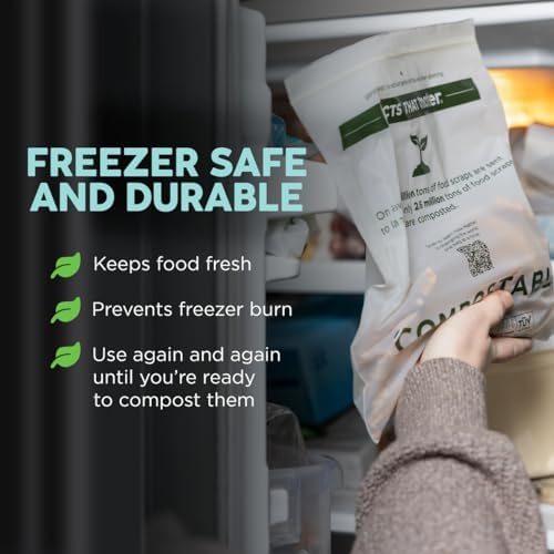 Matter Compostable Gallon Freezer Bags, Resealable, 30 Ct, Made From Plants - Image 2