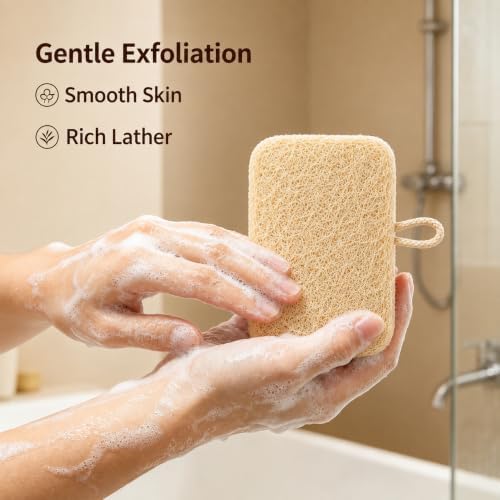 5 Pack Natural Loofah Sponges, 4.7 Inch Long Organic Luffa Plant-Based Real Egyptian Shower Loofah Body Scrubber for Exfoliating & Smooth Skin Cleansing – Ideal for Men & Women, Spa & Shower Use - Image 6