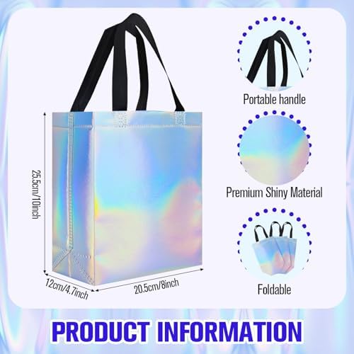 Eccliy 80 Pcs Reusable Gift Bags, Medium, Rainbow - Image 5