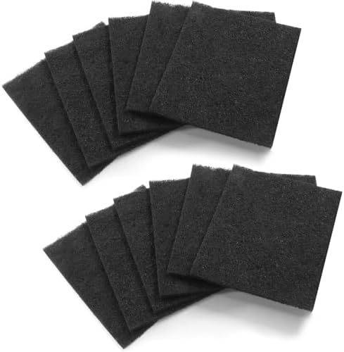 Biaungdo 12 Pack 5 Inch Square Charcoal Filter, Black Compost Bin Filters - Image 7