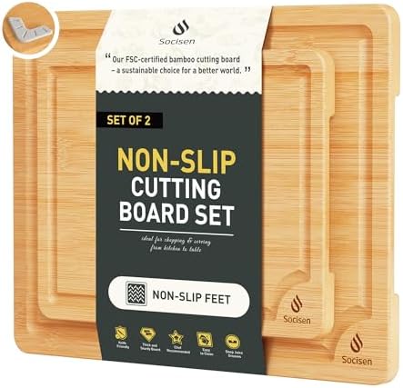 Bamboo Cutting Board Set Non Slip Feet Over Sink Chopping Board Christmas Xmas Birthday Day Gifts Ideas Grandmother Gigi Granny Nana Glamma Mawmaw Yaya Abuela Abuelita Mamaw Mimi Nonna Oma Meme by Socisen