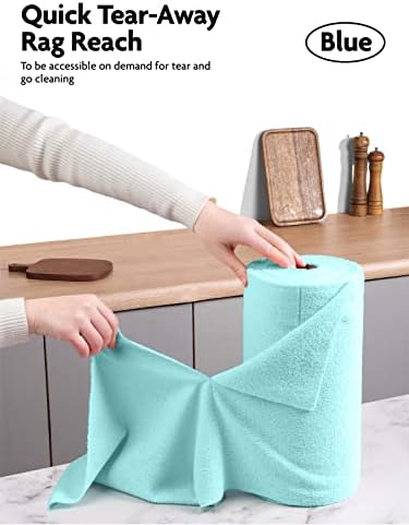 Fantasticlean Microfiber Cleaning Cloth Roll- 40 Sheets, 12" x 12" (Blue) - Image 2