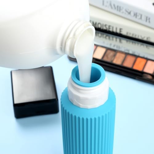 Mrsdry Travel Bottles for Toiletries, Large 6oz Travel Size Containers, BPA Free Leak Proof Tubs Refillable Liquid Accessories with Toiletry Bag for Cometic Shampoo and Lotion Soap (4 Pack) - Image 3