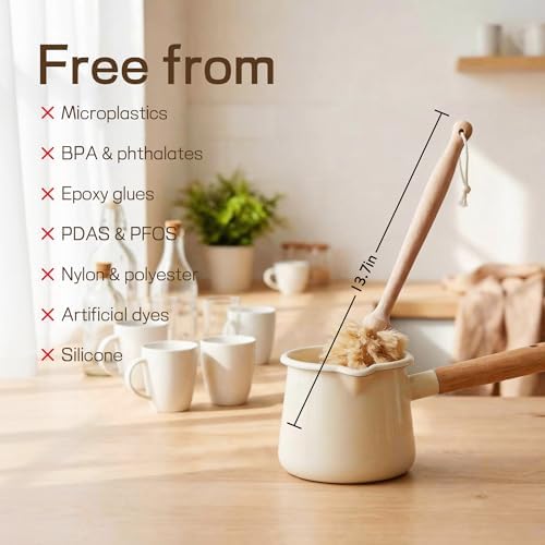 Bottle Brush Cleaner,Solid Beech Wood Handle Tapered, Non-Scratch for Cleaning Coffee Cups,Mason,Thermos,Glass Bottle,Beer Bottles,Wine Bottles - Image 5