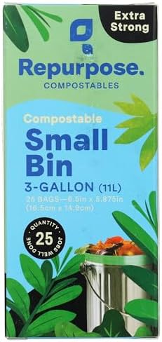 Repurpose Compostable 3 Gallon Food Scrap Bags, 25 CT by Repurpose