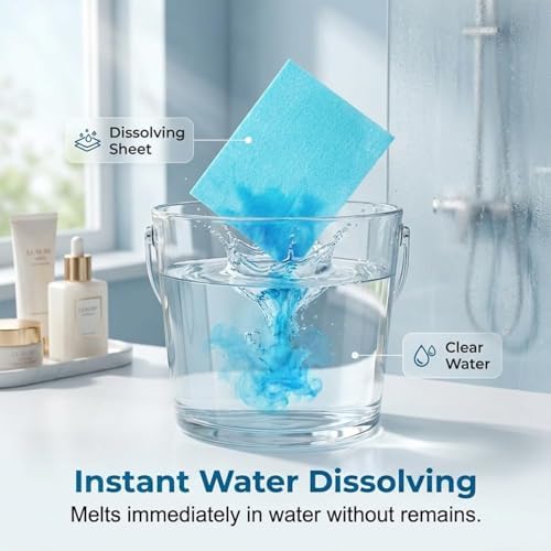 120 Pack Floor Cleaning Tablets Multi-Surface Concentrate – Dissolvable Cleaner for Hardwood, Tile, Laminate – Heavy Duty Streak-Free for All Floors (Blue Box) (120 sheets) - Image 4